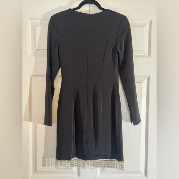 Ieena by Mac Duggal  Style 26679 Long Sleeve Dress with Fringe Size 2 NWT - Picture 5 of 5